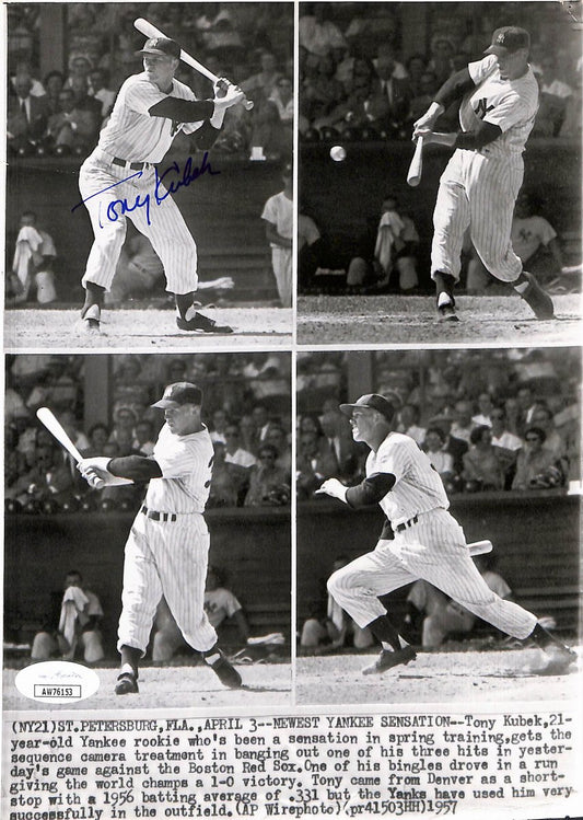 Tony Kubek Signed/Autographed 7x9 B/W Press Photo New York Yankees JSA 200262
