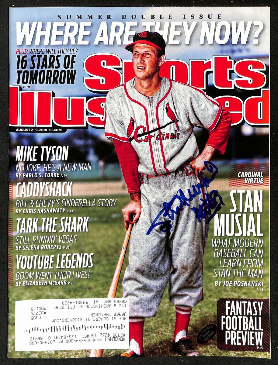 Stan Musial HOF Signed/Inscr 2010 Sports Illustrated Magazine Stan Auth  200777