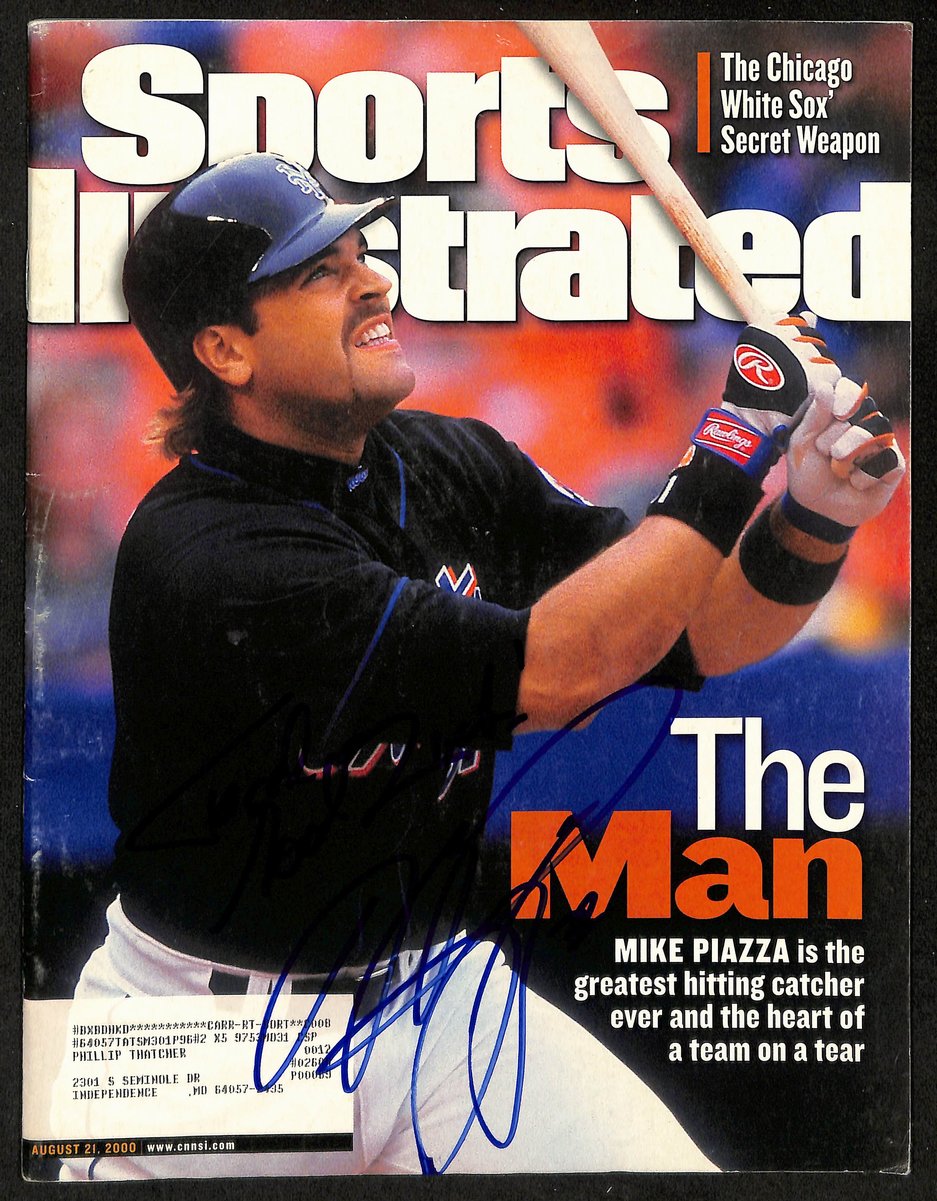 Mike Piazza HOF Signed/Autographed 8-21-2000 Sports Illustrated Magazine 200778