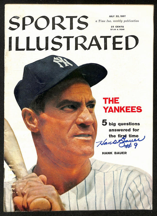 Hank Bauer Signed/Auto 7/22/1957 Sports Illustrated Magazine Yankees JSA 200649