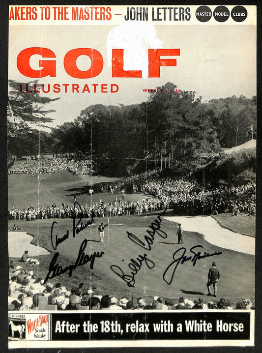 Palmer/Nicklaus/Player/Casper Signed Golf Illustrated Magazine Cover PSA 200775
