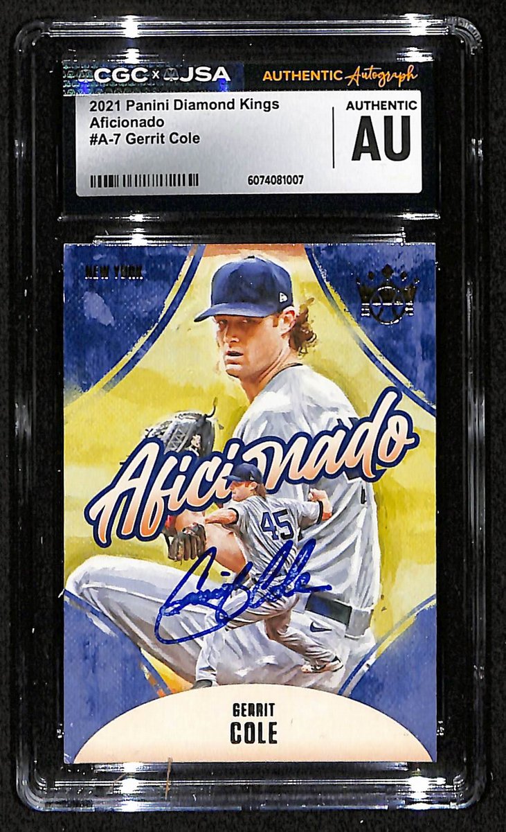 Gerrit Cole Signed/Autographed 2021 Panini Card #A-7 Yankees CGC/JSA 200860