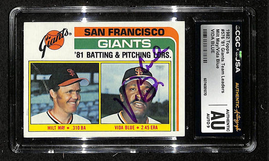 Vida Blue Signed/Autographed 1982 TOPPS Card #576 Giants CGC/JSA 200541