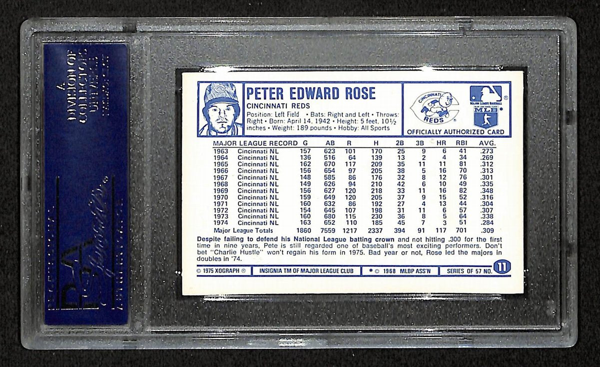 Pete Rose 1975 Kellogg's 3-D Super Stars Card #11 Cincinnati Reds PSA 195956
