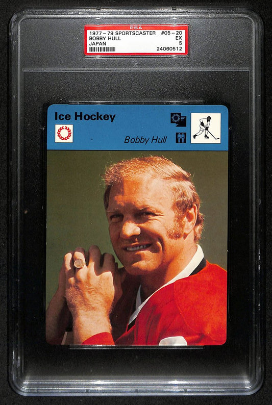 Bobby Hull HOF 1977-79 Sportscaster Card Chicago Black Hawks PSA/DNA 200205