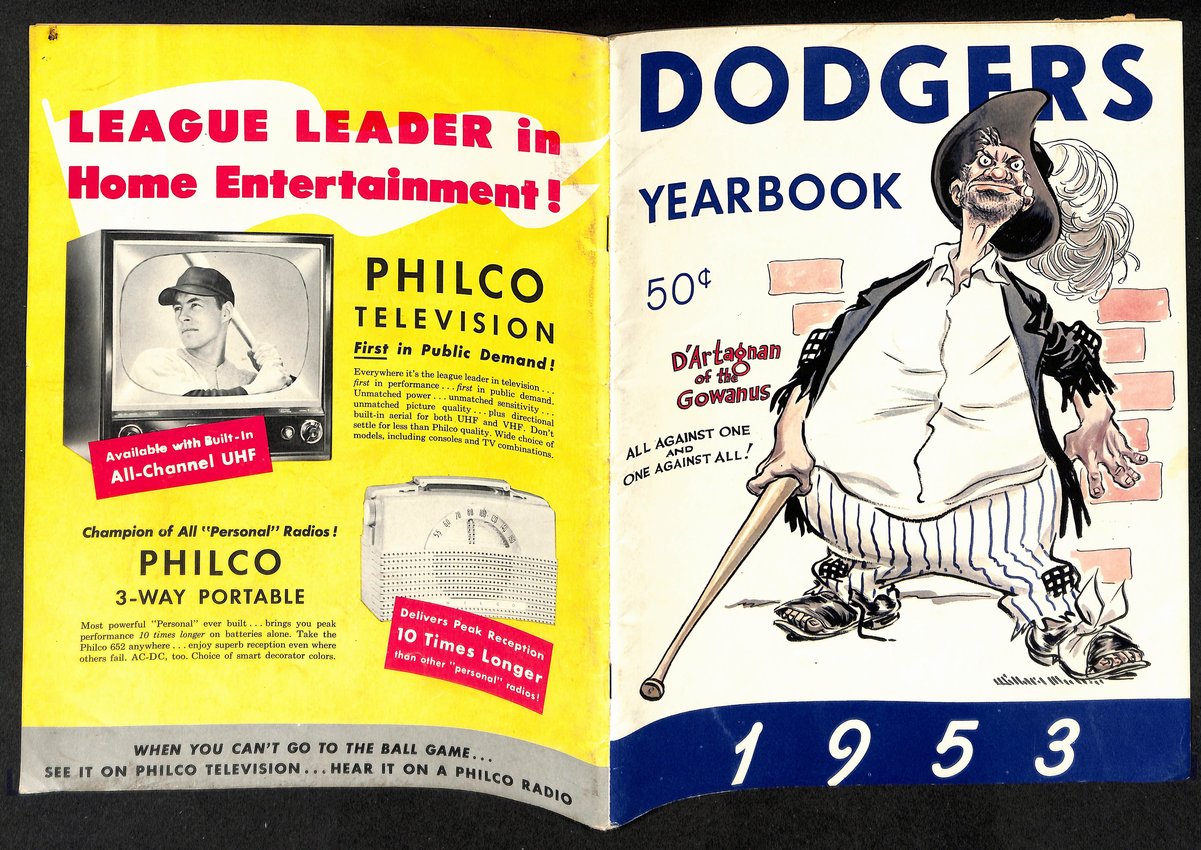 1953 Brooklyn Dodgers Baseball Yearbook 200595