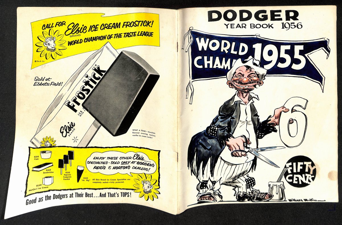 1956 Brooklyn Dodgers Baseball Yearbook 200596