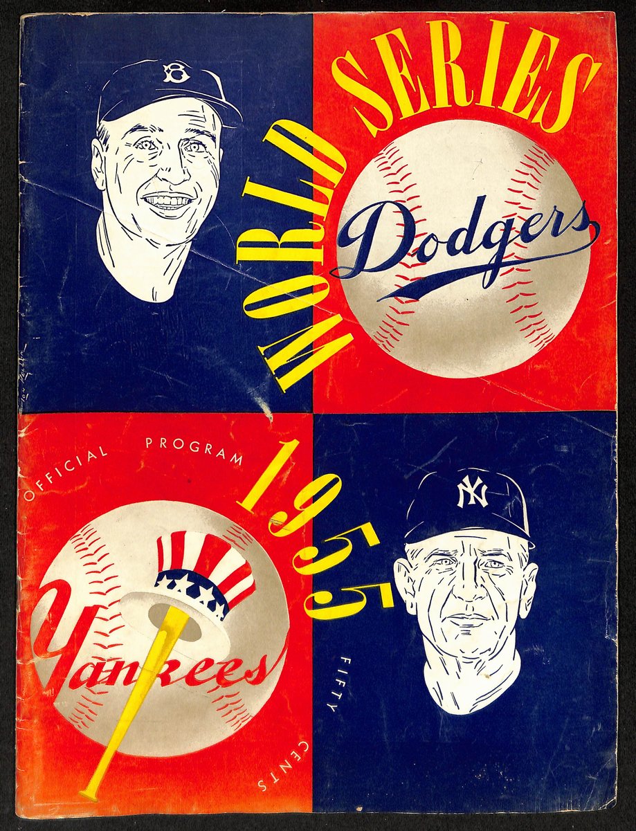 1955 World Series Program Brooklyn Dodgers vs. New York Yankees 200598