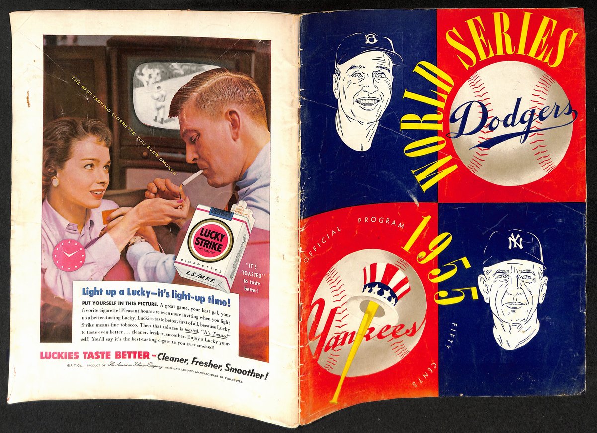 1955 World Series Program Brooklyn Dodgers vs. New York Yankees 200598