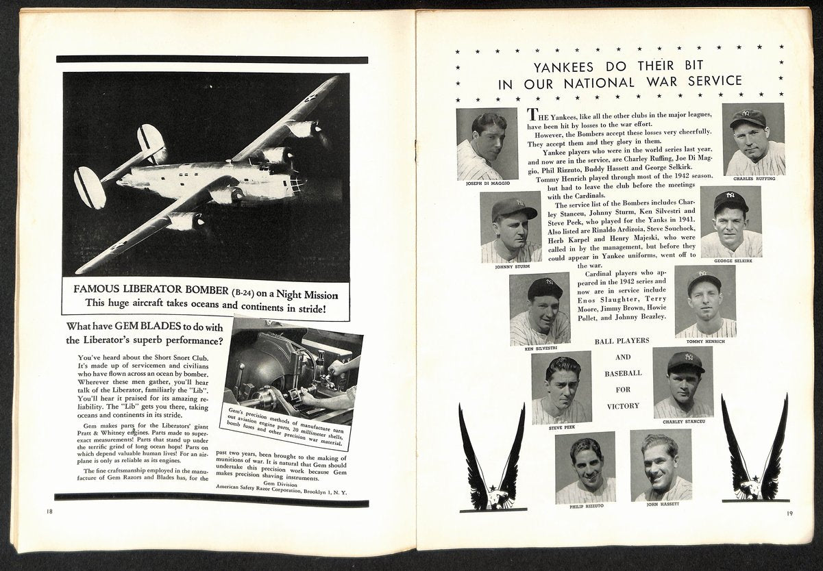 1954 World Series Program St. Louis Cardinals vs. New York Yankees 200599