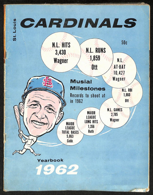 1962 St. Louis Cardinals Baseball Yearbook 200613