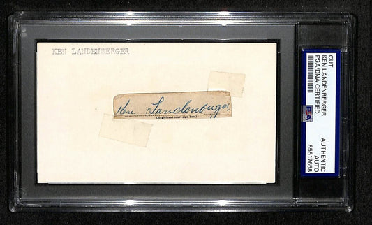Ken Landenberger White Sox Signed Cut 3x5 Index Card d.1960 PSA/DNA 200206