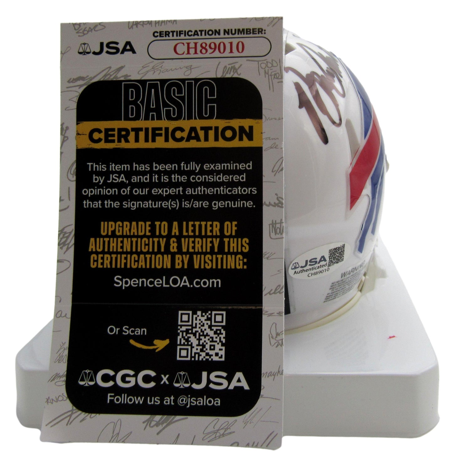 Bruce Smith HOF Signed/Autographed Buffalo Bills Speed Mini Helmet JSA 200209