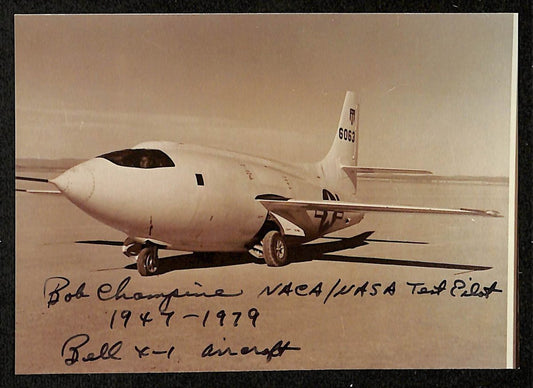 Bob Champine Test Pilot NASA Signed/Inscribed 3.5x5 Photo 200713