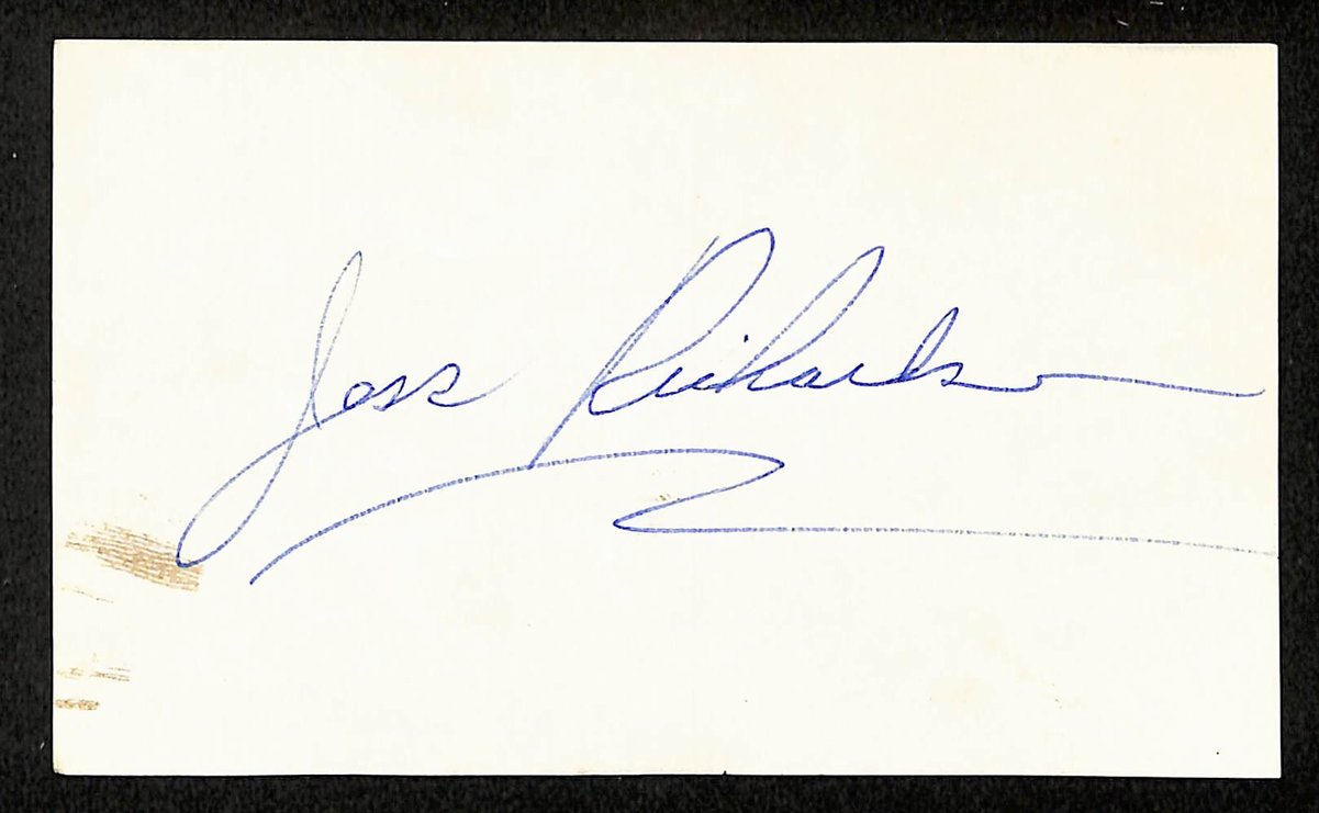 Jess Richardson 1960 Eagles Signed Cut Size Last Lineman w/o Facemask 200709