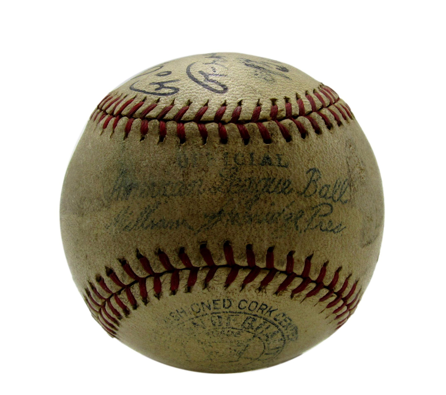 Babe Ruth Signed/Inscribed 1941 OAL Baseball w/Pictures Yankees PSA/DNA 200207
