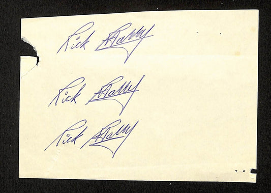 Rick Barry HOF Golden State Warriors Signed/Autographed x3 on 3X5 Paper 200707