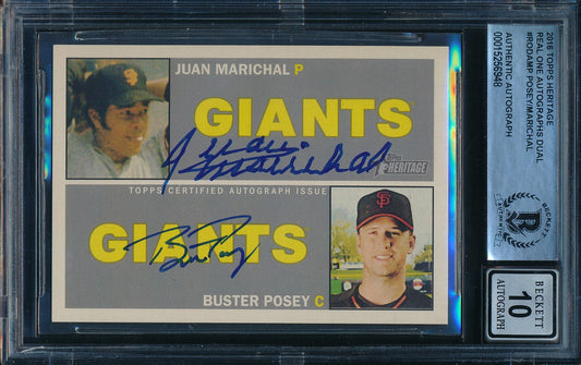 Buster Posey/Juan Marichal Signed/Autographed 2016 TOPPS Card #MP BAS 200903