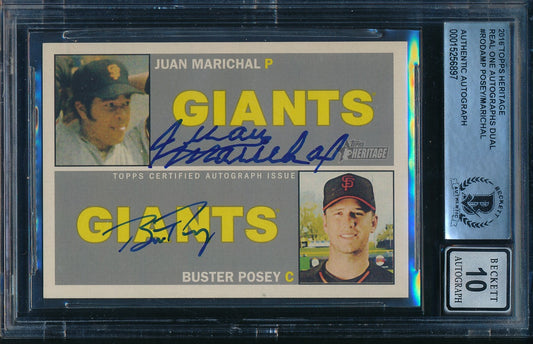 Buster Posey/Juan Marichal Signed/Autographed 2016 TOPPS Card #MP BAS 200904