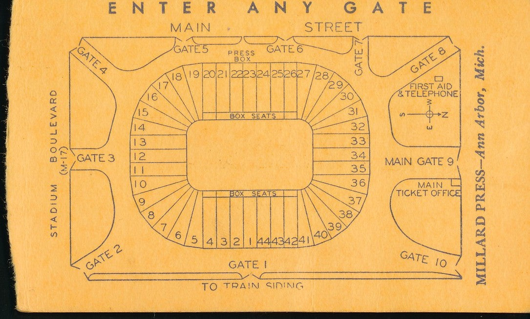 Sept 17, 1966 Ticket Stub Michigan vs. Oregon State College Football 200914