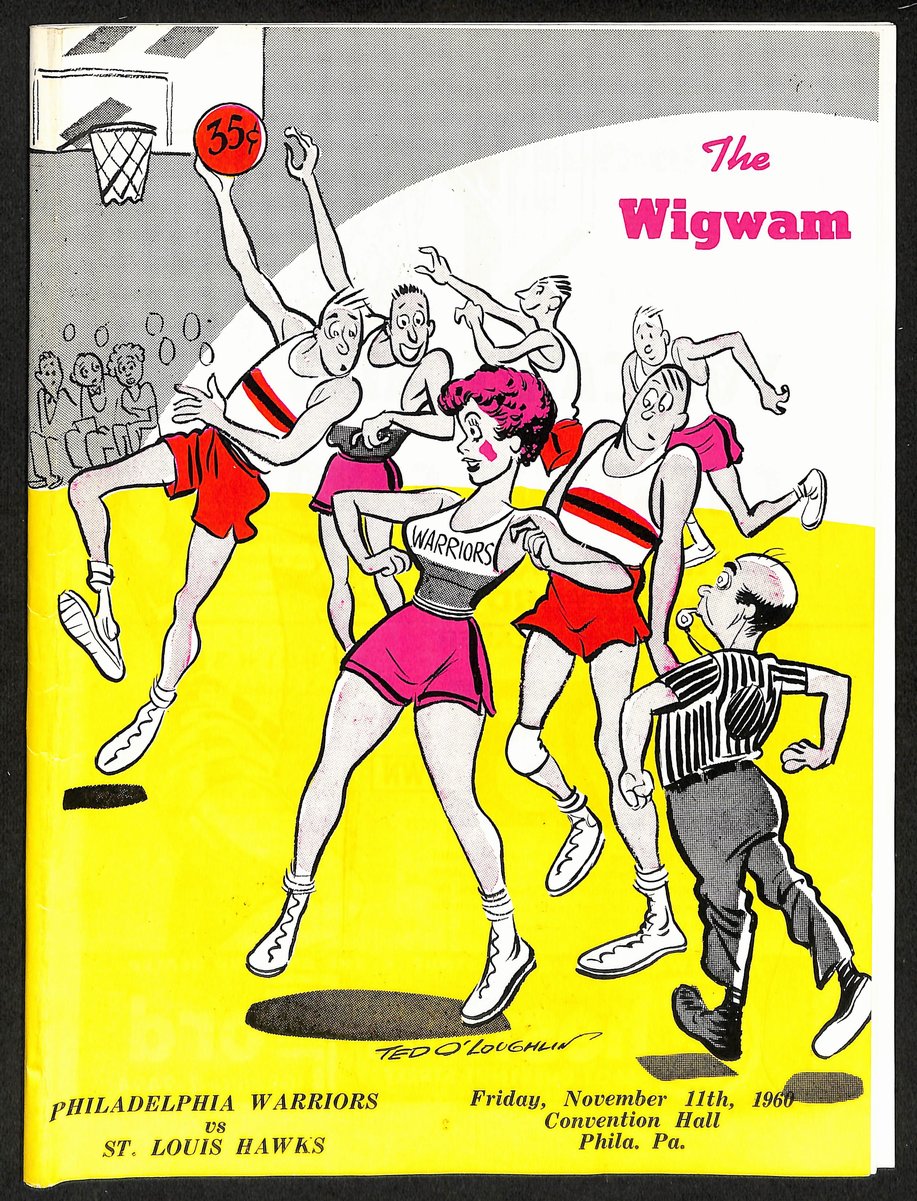 Nov 11, 1960 Phila. Warriors vs. St. Louis Hawks "The Wigwam" Program 199164