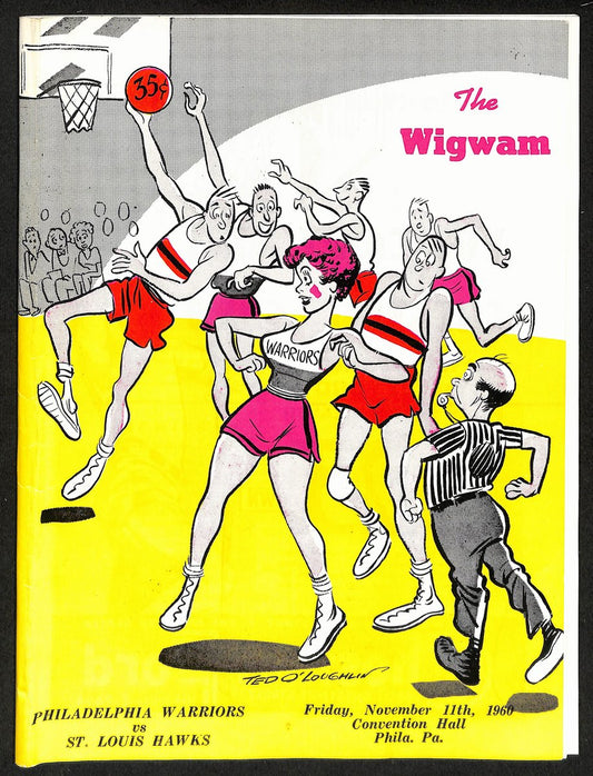 Nov 11, 1960 Phila. Warriors vs. St. Louis Hawks "The Wigwam" Program 199164