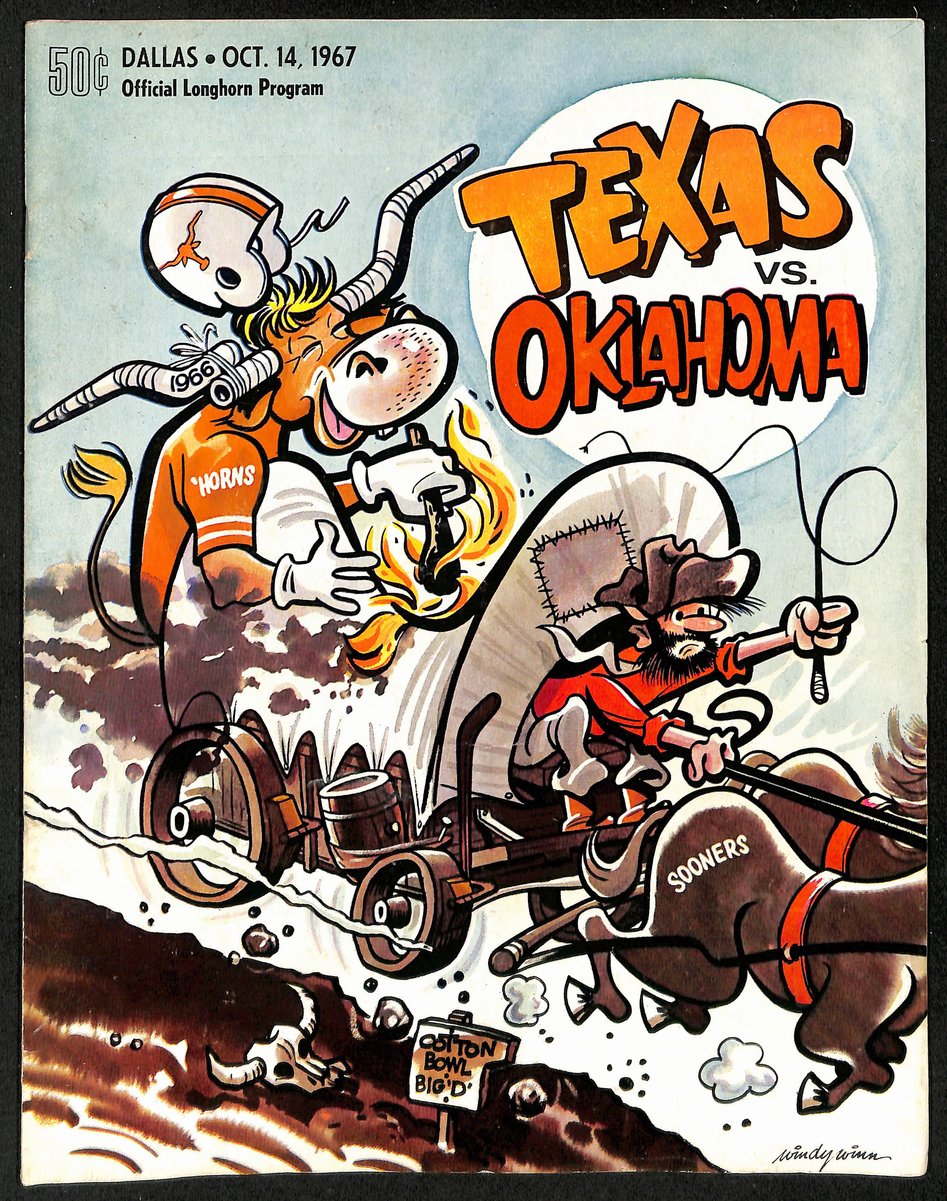 October 14, 1967 Texas vs. Oklahoma College Football Game Program 199163