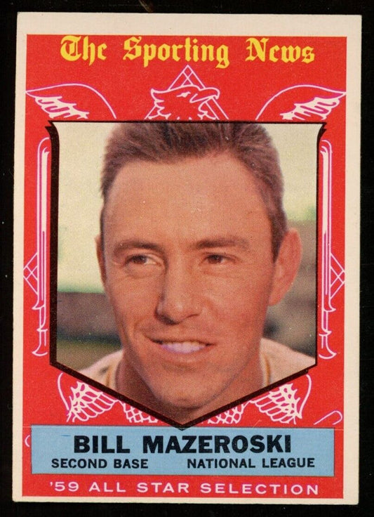 1959 Topps Baseball Bill Mazeroski HOF #555 Pittsburgh Pirates