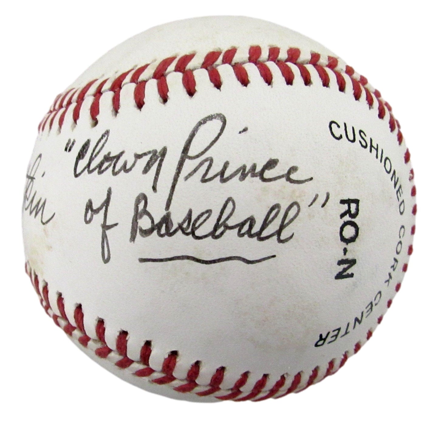 Max Patkin Signed/Inscr "Clown Prince of Baseball" ONL Baseball PSA/DNA 200936