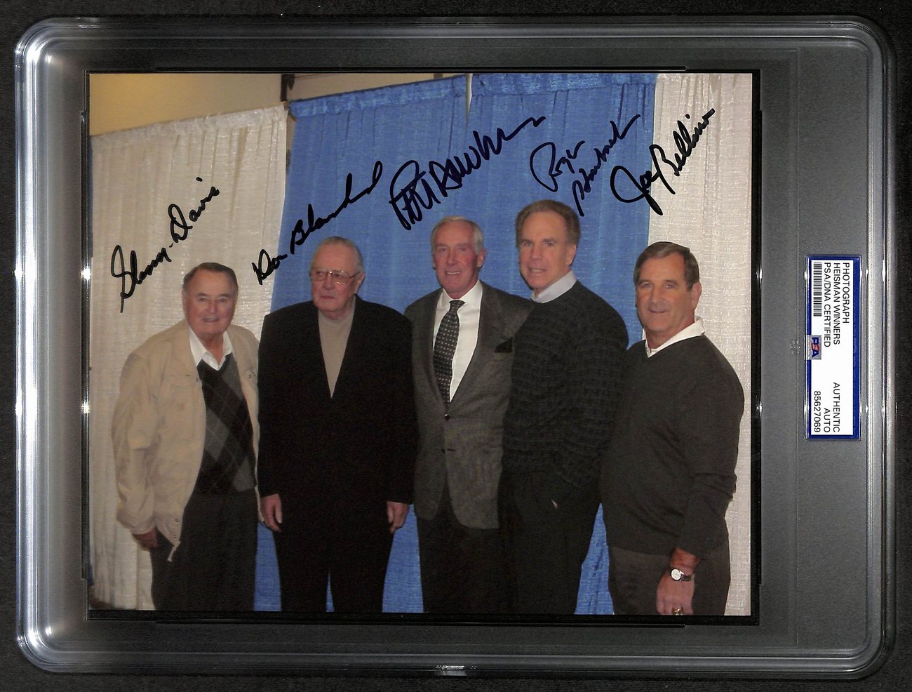 (5) Heisman Winners Multi-Signed/Autographed 8x10 Photo PSA/DNA 200760