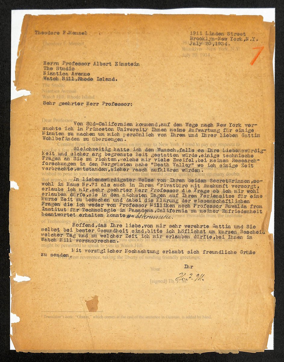 Albert Einstein Signed 8.5x11 Letter Gem Mint 10 PSA/DNA Encapsulated 201297