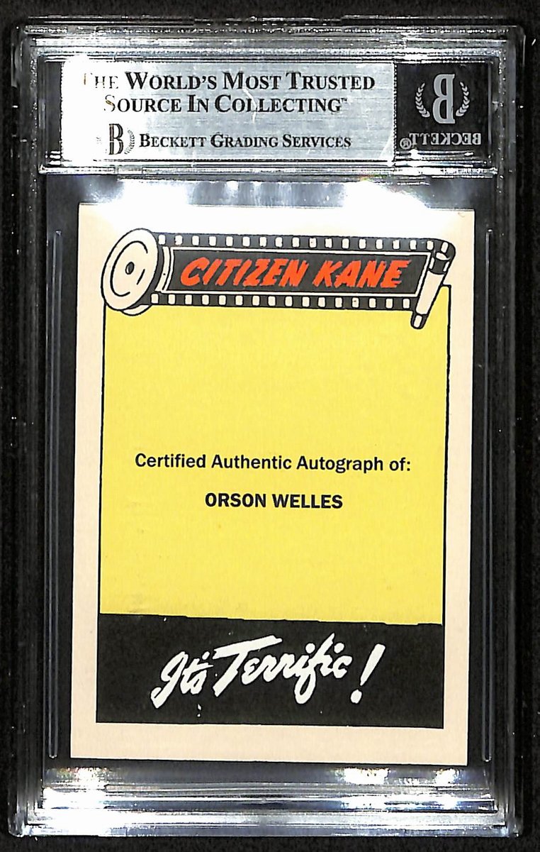 Orson Welles Citizen Kane Signed 2.5X3.5 Custom Trading Card Beckett BAS 201301