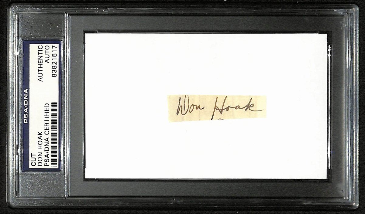 Don Hoak Signed/Autographed 3x5 Cut on Index Card 1960 Pirates PSA/DNA 201302