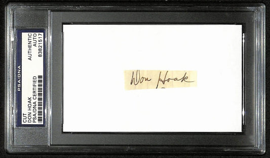 Don Hoak Signed/Autographed 3x5 Cut on Index Card 1960 Pirates PSA/DNA 201302