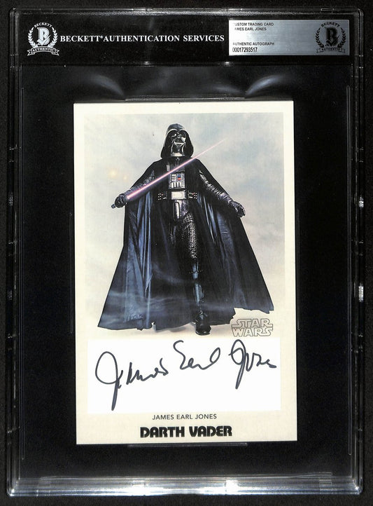 James Earl Jones Signed/Auto 5.5x8.5 Custom Card Star Wars BAS/Beckett 201314