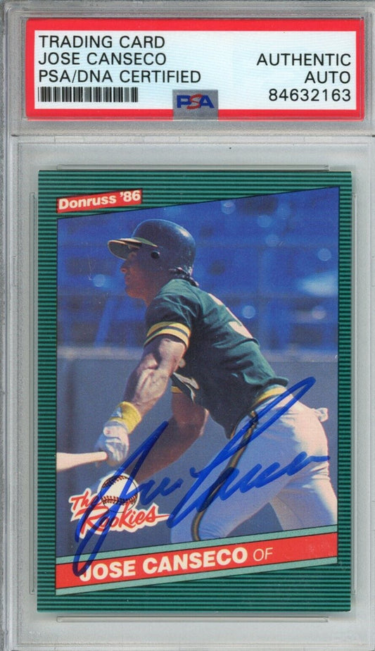 1986 Donruss The Rookies #22 Jose Canseco Oakland A's PSA/DNA