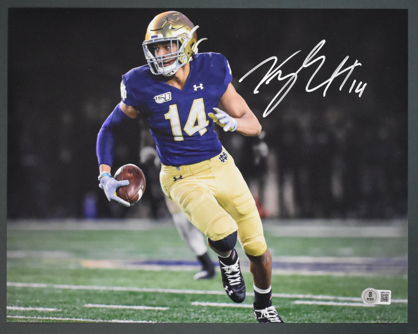 Kyle Hamilton Notre Dame Autographed/Signed 11x14 Photo Beckett 200751