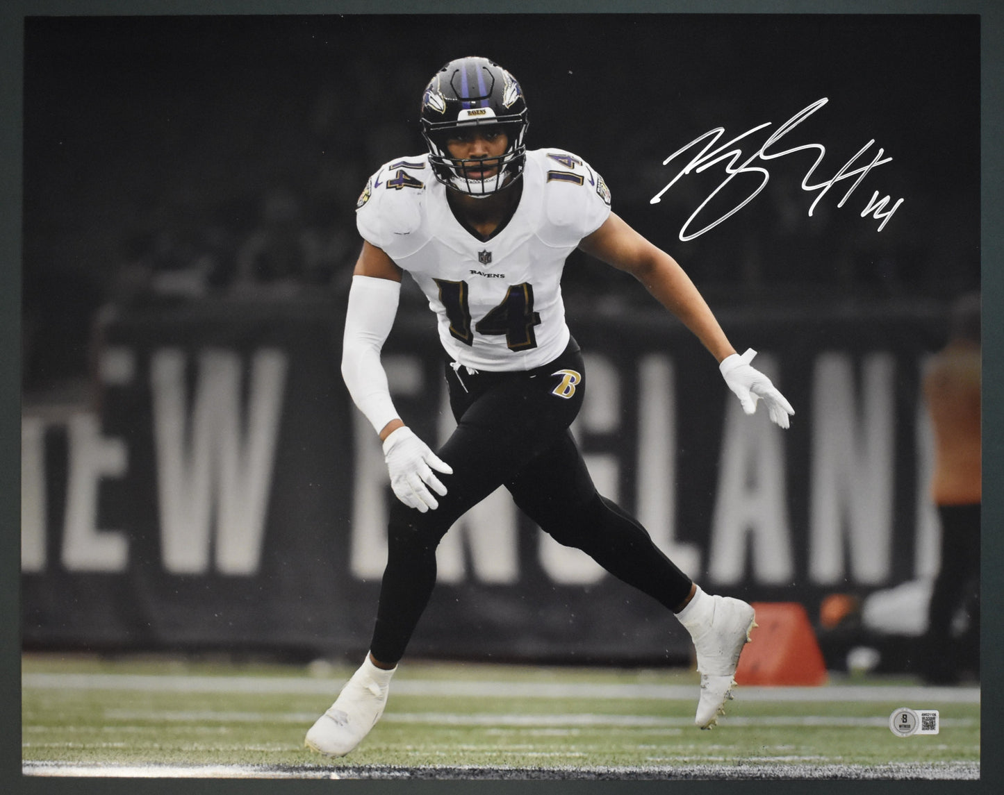 Kyle Hamilton Baltimore Ravens Autographed/Signed 16x20 Photo Beckett 200754