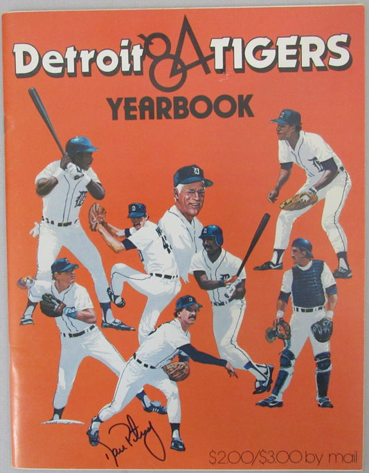 Dan Petry Signed/Autographed 1984 Detroit Tigers Yearbook 201568