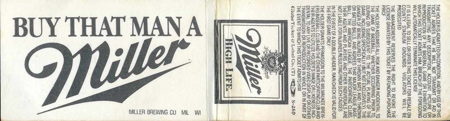 July 31, 1990 Full Ticket Brewers vs. Rangers Nolan Ryan 300th Win 201572