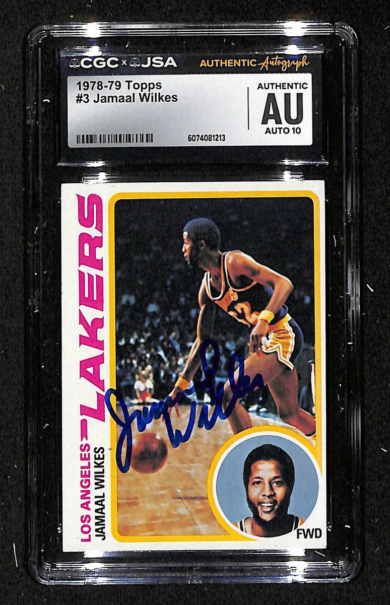 Jamaal Wilkes HOF Signed 1978-79 TOPPS Card #3 Lakers CGC/JSA 200659