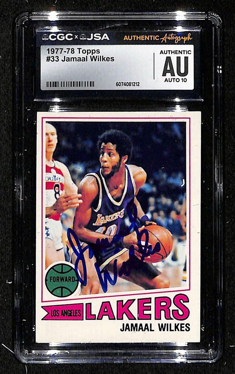 Jamaal Wilkes HOF Signed 1977-78 TOPPS Card #33 Lakers CGC/JSA 200660