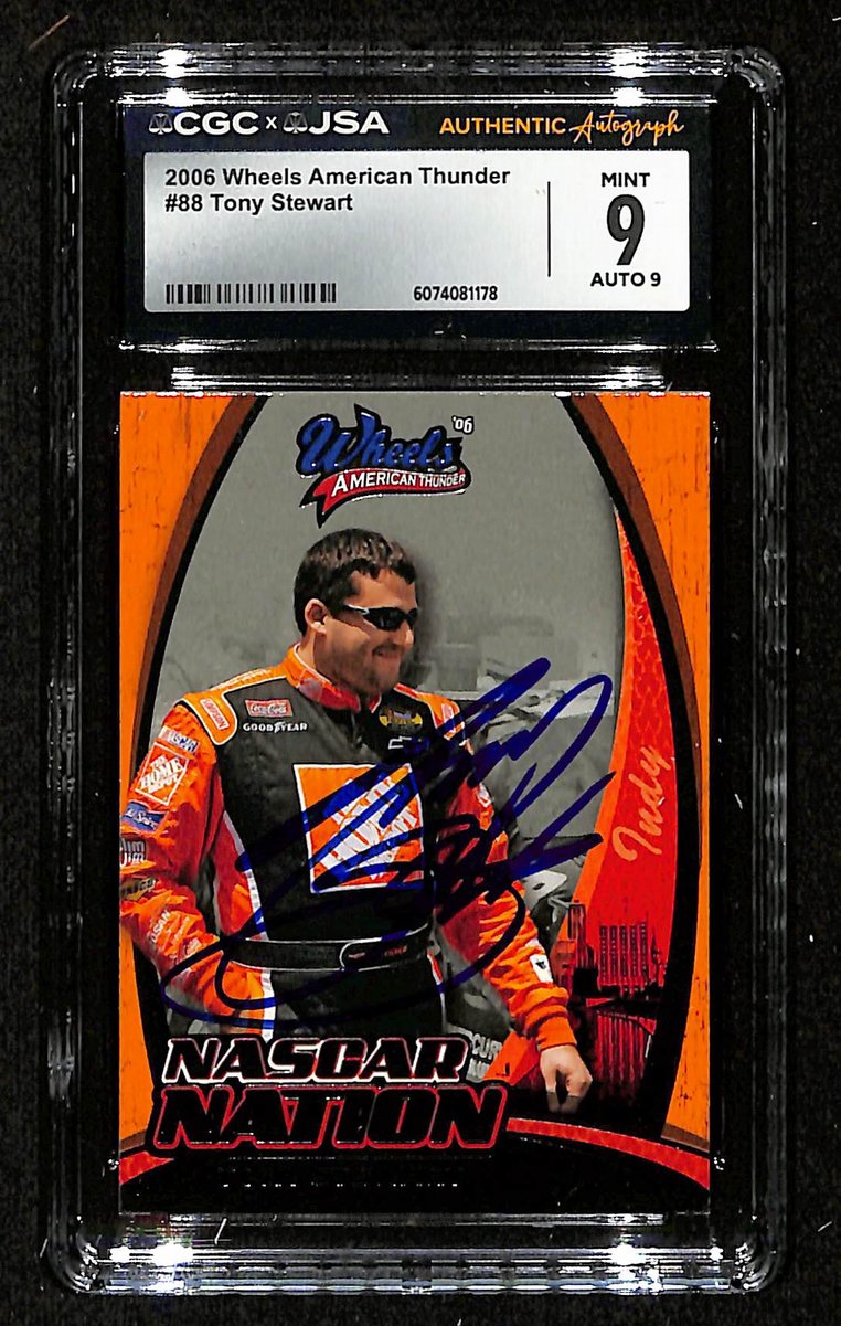 Tony Stewart Signed 2006 Wheels America Thunder Card #88 CGC/JSA 200669