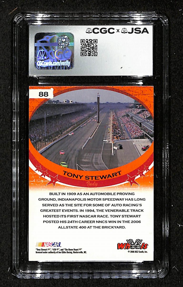 Tony Stewart Signed 2006 Wheels America Thunder Card #88 CGC/JSA 200669
