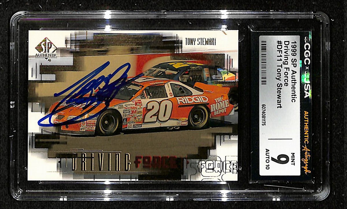 Tony Stewart Signed/Auto 1999 SP Authentic Card #DF-11 CGC/JSA 200672