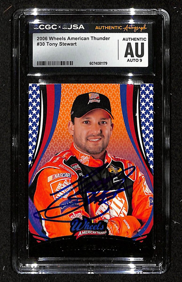 Tony Stewart Signed/Auto 2006 Wheels American Thunder Card #30 CGC/JSA 200678