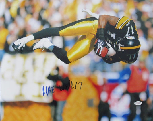 Mike Wallace Signed/Autographed 16x20 Photo Pittsburgh Steelers JSA 201045