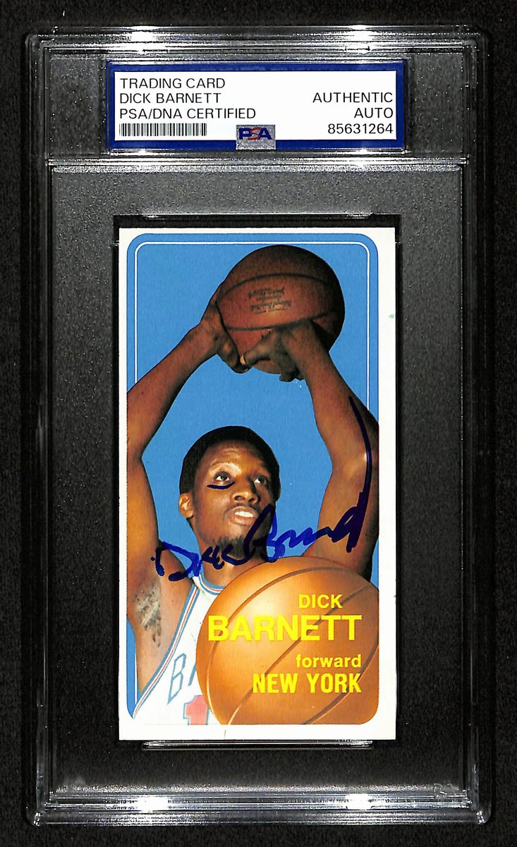 Dick Barnett HOF Signed/Auto 1970-71 TOPPS Card #43 Knicks PSA/DNA 201333