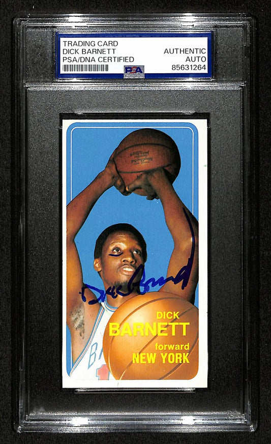 Dick Barnett HOF Signed/Auto 1970-71 TOPPS Card #43 Knicks PSA/DNA 201333