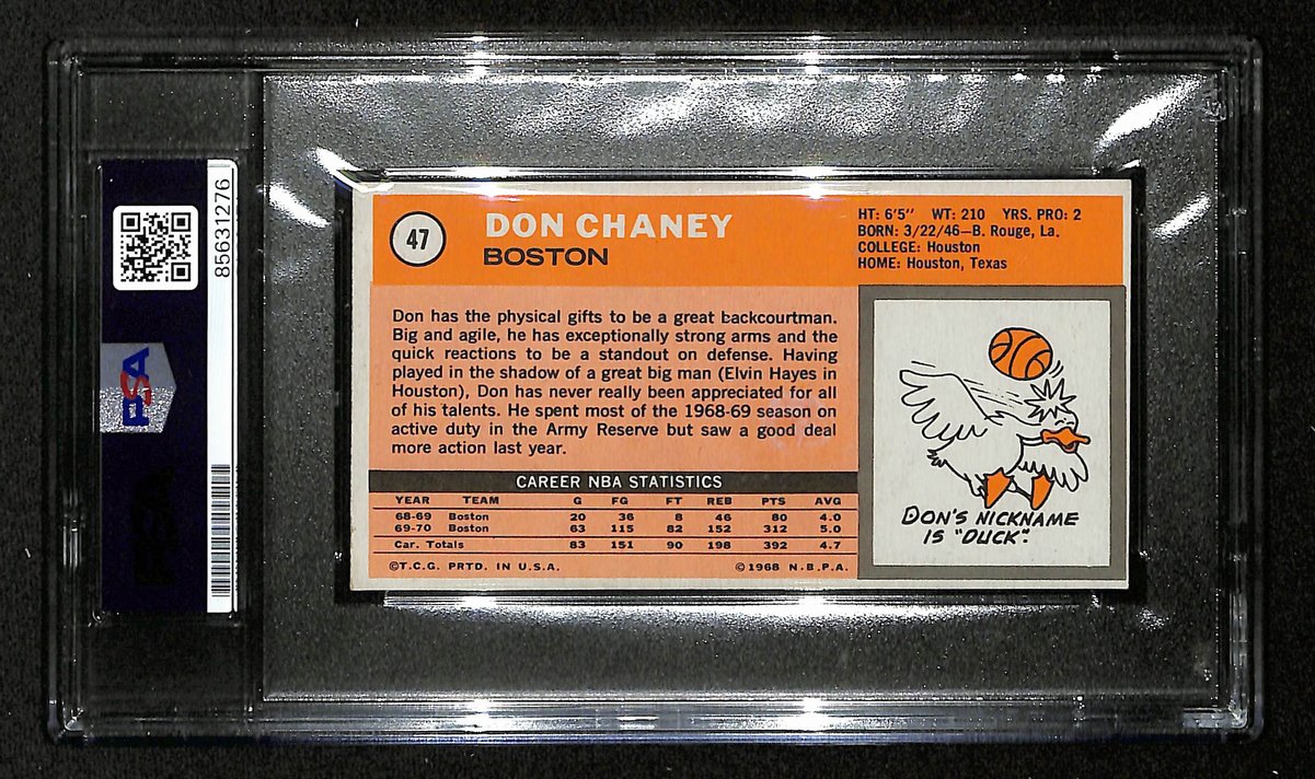 Don Chaney Signed/Auto 1970-71 TOPPS Card #47 Celtics PSA/DNA 201336